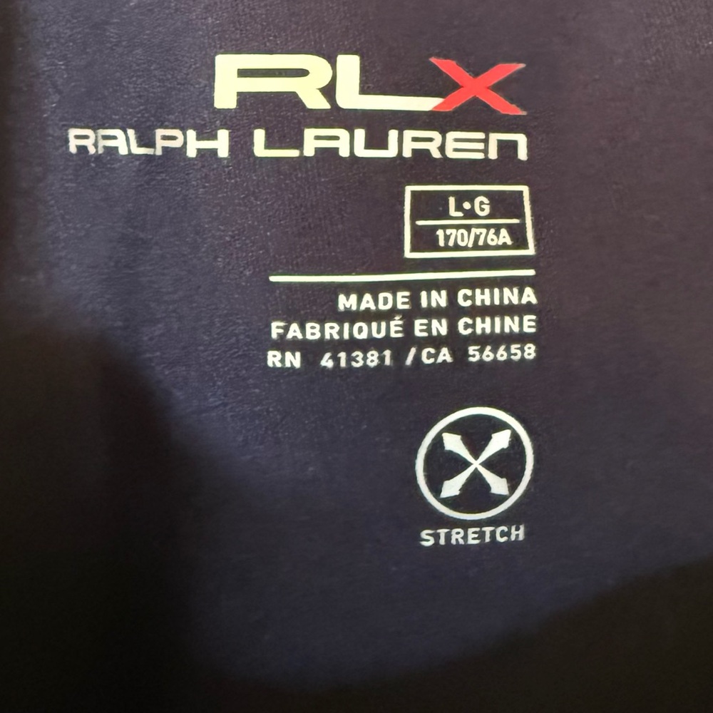 Ralph Lauren RLX Golf Skirt Navy Blue White Stripes Logo Print Large - Picture 8 of 8